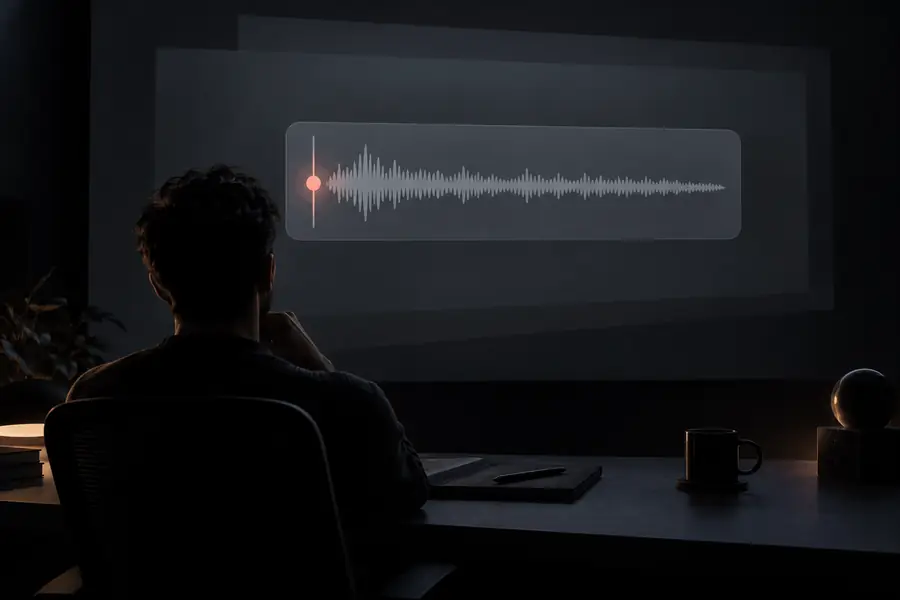 Browser-Demo mit einer zur Transkription bereiten Audiodatei